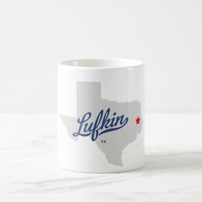 Taza De Café Camisa de Lufkin Tejas TX (Centro)