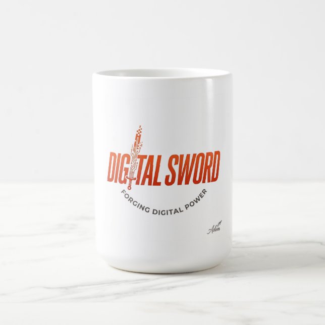 Taza De Café Camisa de manga larga Digital Sword (Centro)