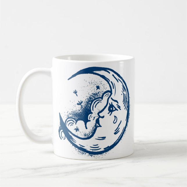 Taza De Café Camisa de media luna, camiseta de la luna (Izquierda)