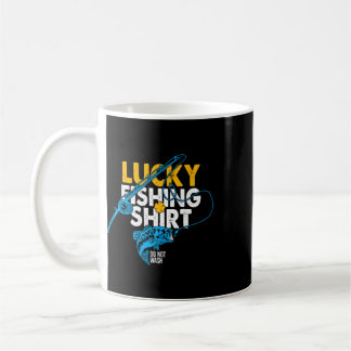 Taza De Café Camisa de Pesca Afortunada No Lavar Para Un Pescad