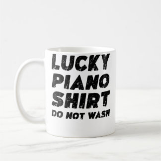 Taza De Café Camisa de piano afortunado no lavar