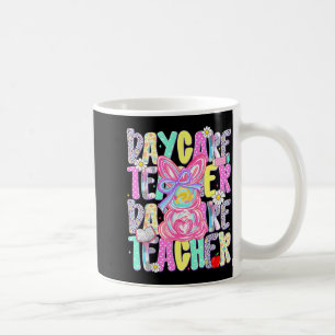 Taza De Café Camisa de primavera colorida linda profesora de gu