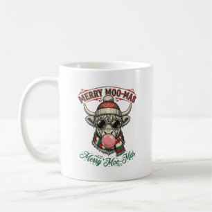 Taza De Café Camisa de Vaca de Navidad Dulce Pun de Vacaciones 
