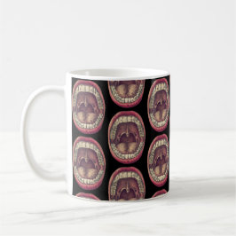 Taza De Café camisa dental añeja Anatomía Boca enredadera