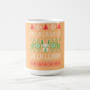Taza De Café Camisa Fa La Llama - Suéter Llam, Navidades feos