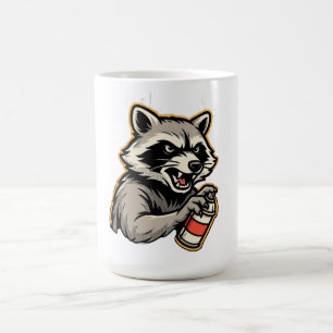Taza De Café Camisa Manga Larga de Mapache
