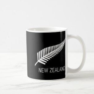 Taza De Café Camisa negra de helecho de Nueva Zelanda para homb