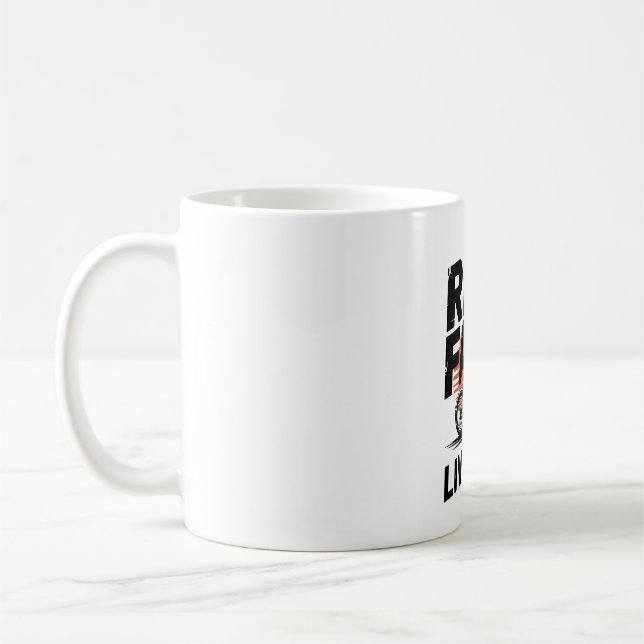 Taza De Café Camisas Bicyclist Fast Live Free (Izquierda)