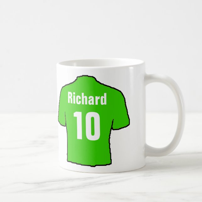 Taza De Café Camisas de hinchas de fútbol a personalizar. (Derecha)