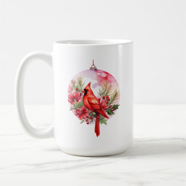 Taza De Café Camisas Sudaderas Para Las Mujeres Cardenales Flor (Izquierda)