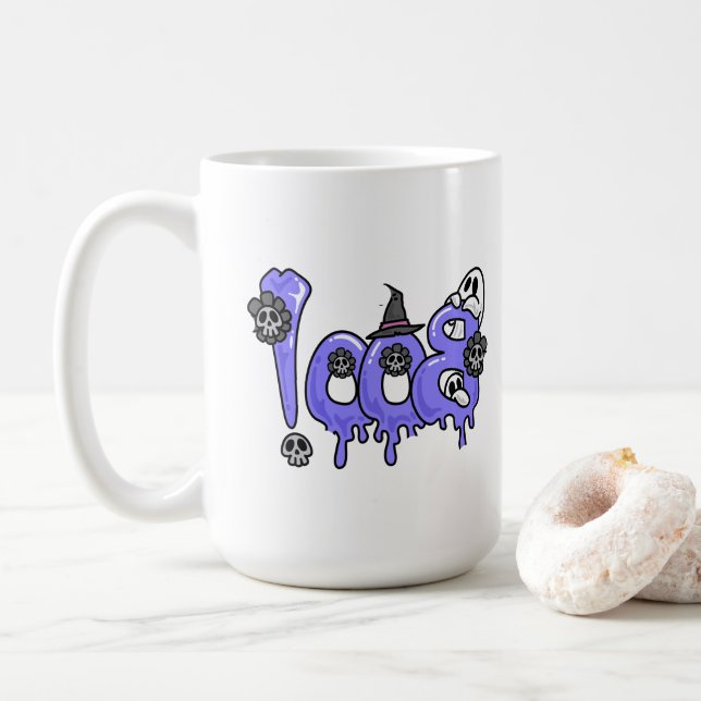Taza De Café Camisas Tee, Camisetas, Camisetas Ghost De Mamá, (Con donut)