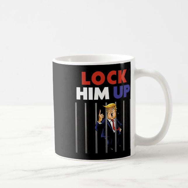 Taza De Café Camisas Trump - Enciérrenlo - Anti Trump (Derecha)