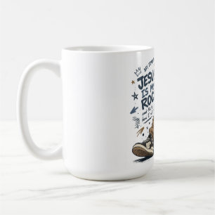 Taza De Café Camiseta ADOM "Jesús Es Mi Roca" para Mujeres