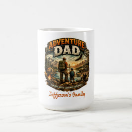 Taza De Café Camiseta Adventure Dad – Camping al aire libre vin