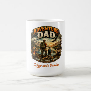 Taza De Café Camiseta Adventure Dad – Camping al aire libre vin