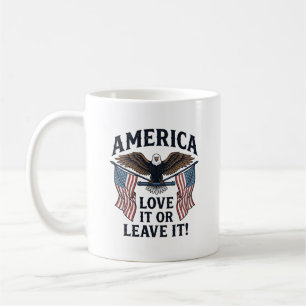 Taza De Café Camiseta Águila Patriótica América Amarla o Dejarl