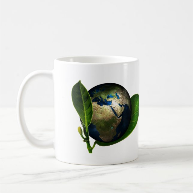 Taza De Café Camiseta Ambiental Amigable (Izquierda)