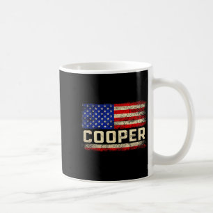 Taza De Café Camiseta apellido Cooper Cooper nombre bandera ame