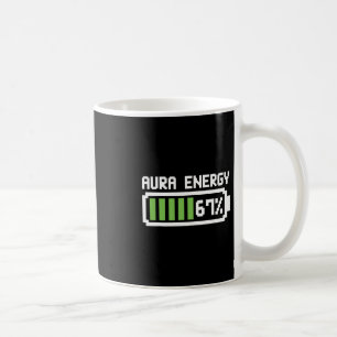 Taza De Café Camiseta Aura Energy 67 Meme Divertido Seis Siete 