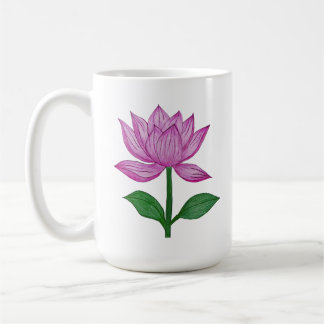 Taza De Café Camiseta básia mujer, con flor rosada