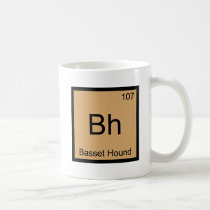 Taza De Café Camiseta Bh - Símbolo del Elemento Químico Basset