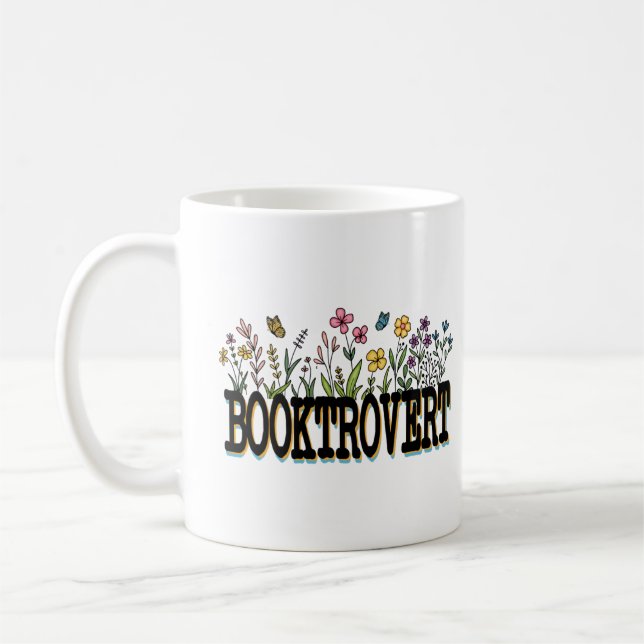 Taza De Café Camiseta Booktrovert (Izquierda)