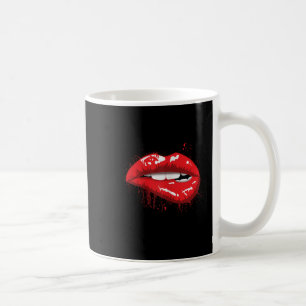Taza De Café Camiseta Chica Besos Labios Rojos Regalo Cumpleaño