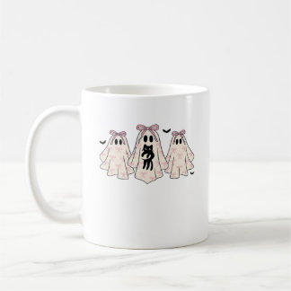 Taza De Café Camiseta clásica de fantasmas coquetos con gato ne