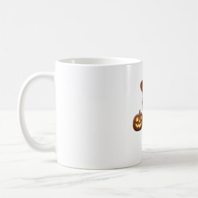 Taza De Café Camiseta clásica mágica para gato negro de Hallowe (Izquierda)