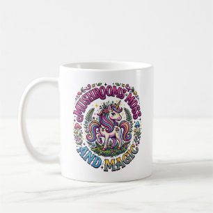 Taza De Café Camiseta comercial de hongos unicornio musgo y mag