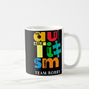 Taza De Café Camiseta Conciencia del Autismo Ver lo Capaz No la