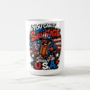 Taza De Café Camiseta Cool Hot Dog USA Graffiti Streetwear