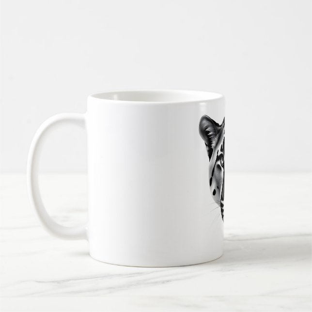 Taza De Café Camiseta Cougar Power Black & White (Izquierda)