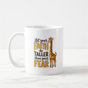 Taza De Café Camiseta cristiana vintage de jirafa Fear Over Fai