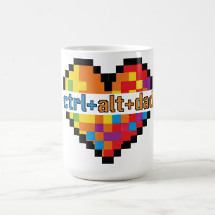 Taza De Café Camiseta Ctrl + Alt + Papá Geek Dad