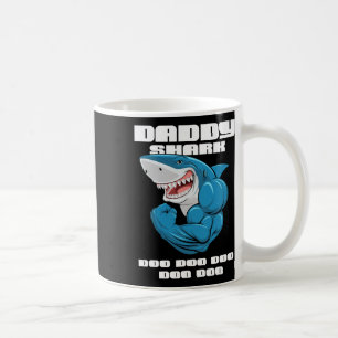 Taza De Café Camiseta Daddy Shark Divertida Regalo Día del Padr