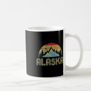 Taza De Café Camiseta de Alaska - Montañas Retro Vintage Natura