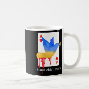 Taza De Café Camiseta de apoyo Ace Of War con Ucrania