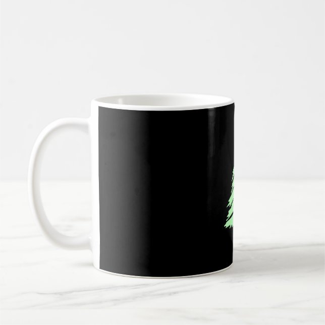 Taza De Café Camiseta de árbol de Navidad blanco - Feliz Navida (Izquierda)