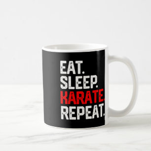 Taza De Café Camiseta de Artes Marciales para Niños Come Duerme