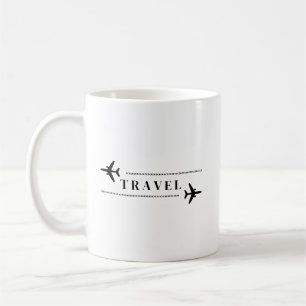 Taza De Café Camiseta de avión de viaje