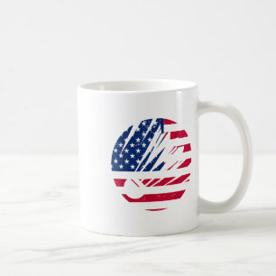 Taza De Café Camiseta de bádminton de bandera estadounidense ho