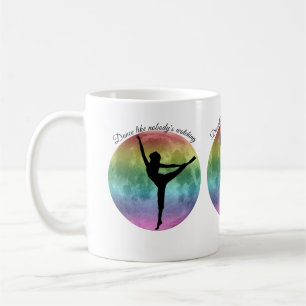 Taza De Café Camiseta de bailarina "Bailarín de luna arcoiris"