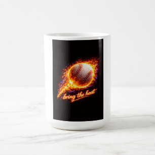 Taza De Café Camiseta de béisbol – “Bring the Heat” Deportes Fu