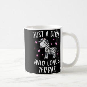 Taza De Café Camiseta de cebra linda para niñas solo una niña q
