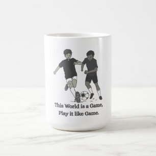 Taza De Café Camiseta de cita inspiradora de fútbol para niños