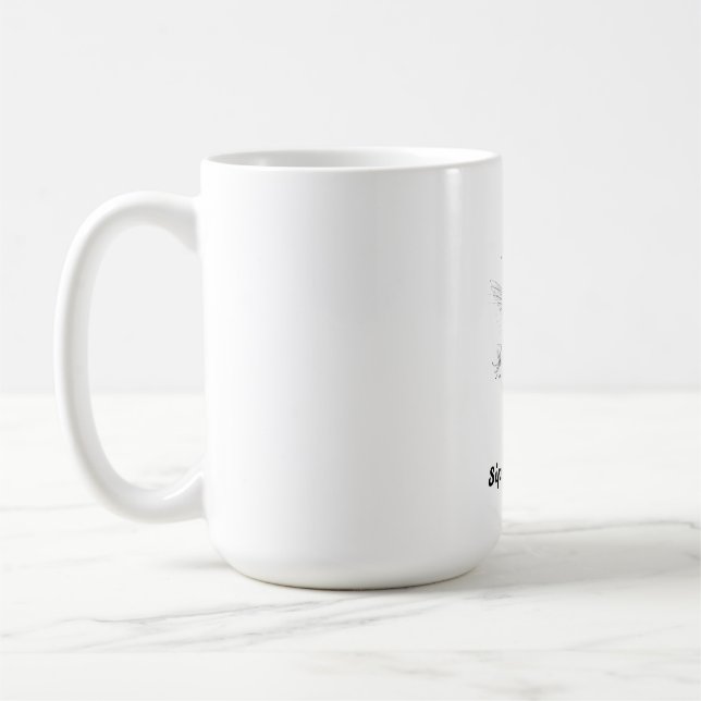 Taza De Café Camiseta de Colibrí, Vid de Madreselva (Izquierda)