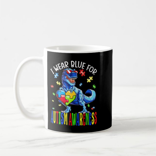 Taza De Café Camiseta De Conciencia De Autismo Graciosa Para Ho (Izquierda)