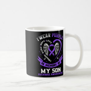 Taza De Café Camiseta de Conciencia de Sobredosis En Memoria de