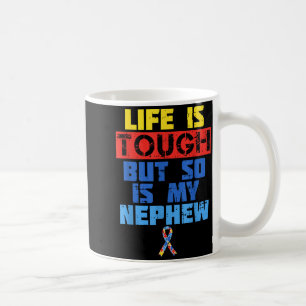Taza De Café Camiseta de Conciencia del Autismo La Vida Es Difí